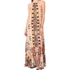 Vestido Largo Sin Mangas Con Figuras Mujer