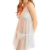 Women'secret Camisón Corto Con Encaje Plumetí Y Tirantes Mujer