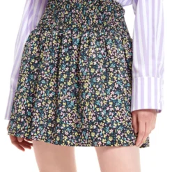 Falda Mini De Corte A Con Flores Mujer -Tienda Barata Femvesti 43179418 x4