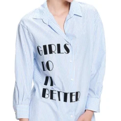 Camisa Larga De Manga Larga Mujer -Tienda Barata Femvesti 43180505 x4