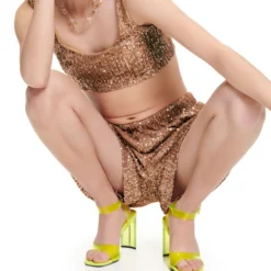 Top Bralette Con Lentejuelas Mujer -Tienda Barata Femvesti 43180561 x4