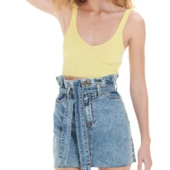 Top Bralette Punto Canalé Mujer