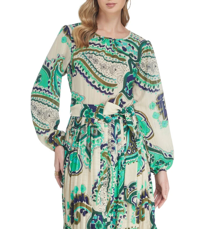 Vestido Midi Con Manga Larga Mujer 3 Vestido Midi Con Manga Larga Mujer - Imagen 3