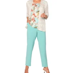 Blusa Twin Fix Con Calados Y Estampados De Manga 3,4 Mujer -Tienda Barata Femvesti 43184169 x3