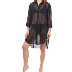 Vestido De Playa Corto Manga 7,8 Mujer