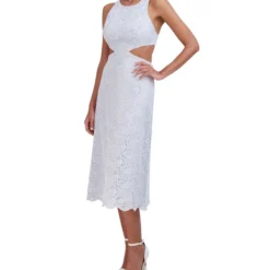 BCBGMAXAZRIA Vestido Midi Tipo Encaje Mujer -Tienda Barata Femvesti 43197980 x3