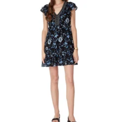 Springfield Vestido Mini Con Flores Mujer -Tienda Barata Femvesti 43198723 x3
