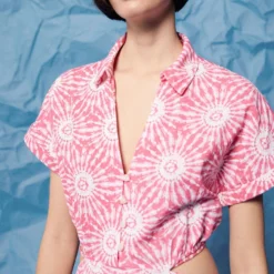 Springfield Vestido Midi Con Estampado Y Abertura Mujer -Tienda Barata Femvesti 43198740 x5