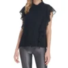 Calvin Klein Blusa De Cuello Camisero Y Manga Corta Mujer