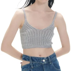 Bralette En Tejido Metalizado