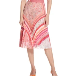 Falda Midi Corte Cropped Plisada Mujer