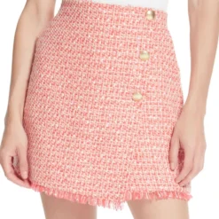 Skort Con Botones Metálicos Tweed Mujer -Tienda Barata Femvesti 43202997 x4