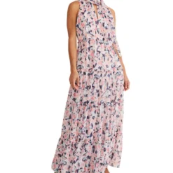 Vestido Maxi Con Flores Mujer