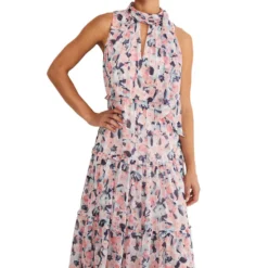 Vestido Maxi Con Flores Mujer -Tienda Barata Femvesti 43204364 x3