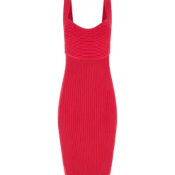 Guess Vestido Midi Acanalado Mujer -Tienda Barata Femvesti 43206216 x4