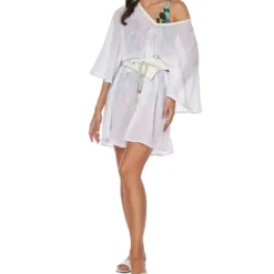 Túnica Para Salida De Baño Manga 3,4 Mujer -Tienda Barata Femvesti 43207394 x3