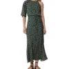 Scalpers Vestido Maxi Con Animal Print De Una Manga Mujer