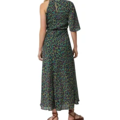 Scalpers Vestido Maxi Con Animal Print De Una Manga Mujer -Tienda Barata Femvesti 43209658 x2