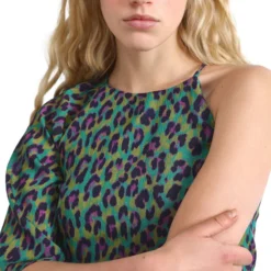 Scalpers Vestido Maxi Con Animal Print De Una Manga Mujer -Tienda Barata Femvesti 43209658 x4