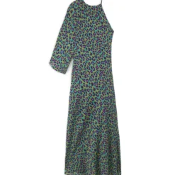 Scalpers Vestido Maxi Con Animal Print De Una Manga Mujer -Tienda Barata Femvesti 43209658 x5