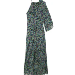 Scalpers Vestido Maxi Con Animal Print De Una Manga Mujer -Tienda Barata Femvesti 43209658 x6