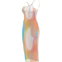 Calvin Klein Vestido De Playa Largo Multicolor Mujer -Tienda Barata Femvesti 43212450 x3