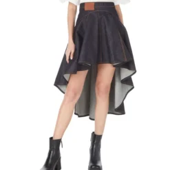 Alexander McQueen Falda De Mezclilla Mini De Corte A Mujer