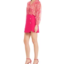 Falda Short Tweed Rosa Mujer -Tienda Barata Femvesti 43219757 x3