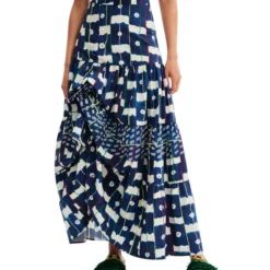 Desigual Falda Larga De Corte Recto Batik Mujer