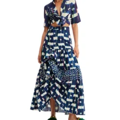 Desigual Falda Larga De Corte Recto Batik Mujer -Tienda Barata Femvesti 43220153 x3