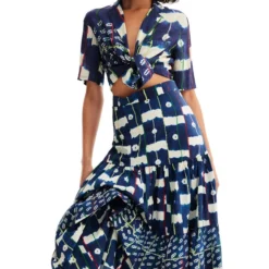 Desigual Falda Larga De Corte Recto Batik Mujer -Tienda Barata Femvesti 43220153 x4