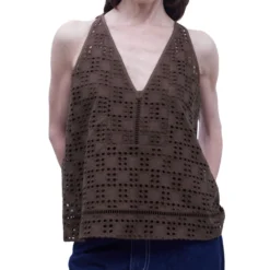 ADOLFO DOMINGUEZ Blusa De Cuello V Sin Mangas Mujer