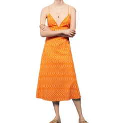 Springfield Vestido Midi Con Ondas Mujer