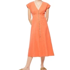 Springfield Vestido Midi Con Botones Mujer