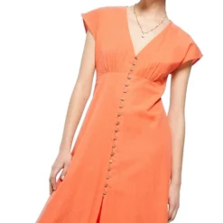 Springfield Vestido Midi Con Botones Mujer -Tienda Barata Femvesti 43220573 x3