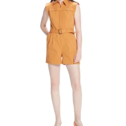 Rumper Camisero Con Detalles Metálicos Mujer