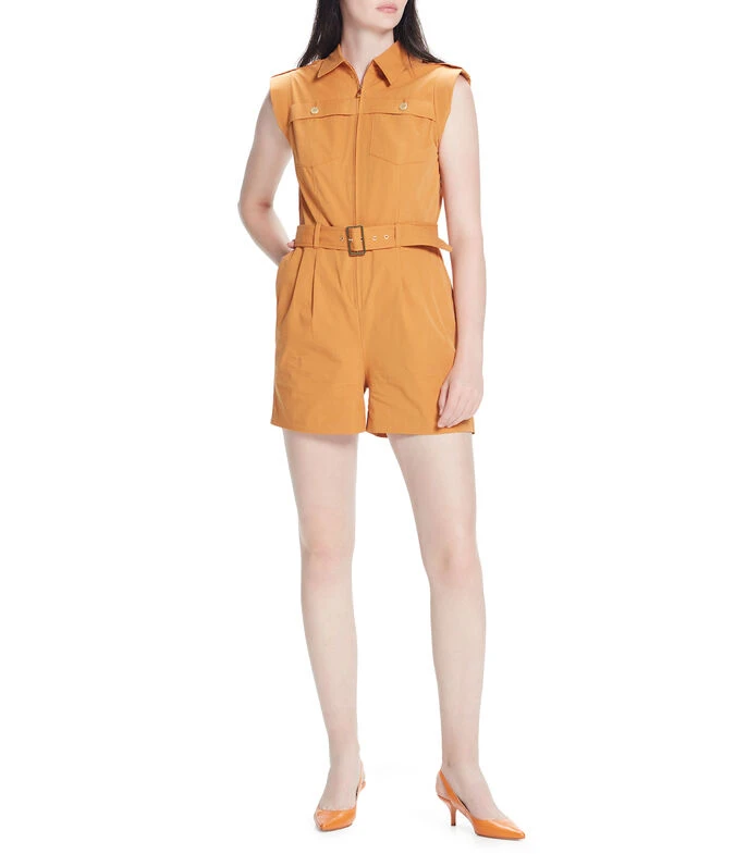 Rumper Camisero Con Detalles Metálicos Mujer 1 Rumper Camisero Con Detalles Metálicos Mujer