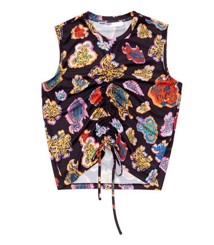 Blusa Sin Mangas Estampada Mujer 3 Blusa Sin Mangas Estampada Mujer - Imagen 3