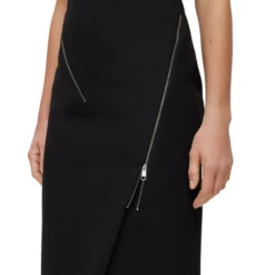 Boss Vestido Con Escote En Pico Y Detalles De Cremallera Mujer -Tienda Barata Femvesti 43243220 x4