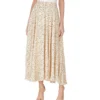 Falda Larga De Corte Evasé Estampada Mujer