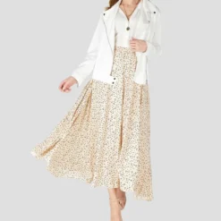 Falda Larga De Corte Evasé Estampada Mujer -Tienda Barata Femvesti 43248784 x3