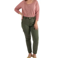 October Blusa Bordada De Manga 3,4 Mujer -Tienda Barata Femvesti 43248851 x3