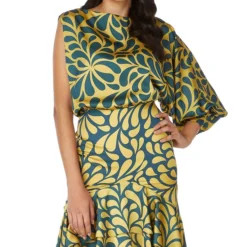 Vestido De Fiesta Maxi Estampado Con Una Manga Mujer -Tienda Barata Femvesti 43259600 x3