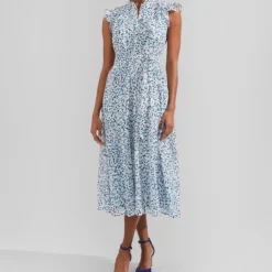 Vestido De Fiesta Midi Con Lunares Georgiana Mujer