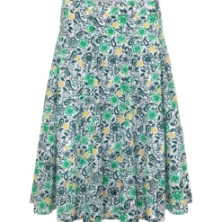 Falda Midi De Corte Regular Con Diseño Floral Y Paisley Melina Mujer -Tienda Barata Femvesti 43264063 x5