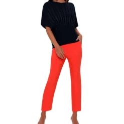 Blusa Con Franjas De Manga Corta Mujer -Tienda Barata Femvesti 43266726 x3