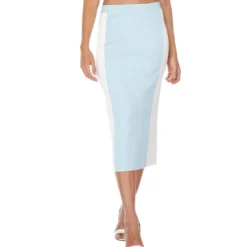 BCBGMAXAZRIA Falda Larga De Corte Recto Con Bloque De Color Mujer