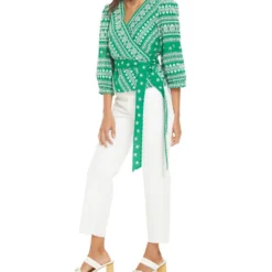 Blusa Bordada Manga 3,4 Mujer -Tienda Barata Femvesti 43274246 x3