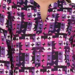 Blusa Estampada Con Mangas 3,4 Mujer -Tienda Barata Femvesti 43279086 x4