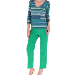 Blusa De Manga 3,4 Con Rayas Mujer -Tienda Barata Femvesti 43279206 x3